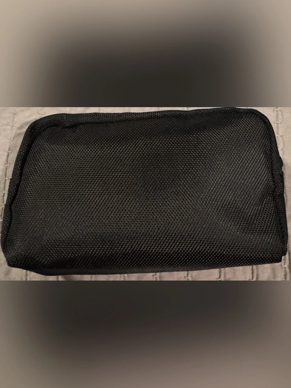 Tumi Black Toiletry Pouch with Red Logo Delta Airlines
